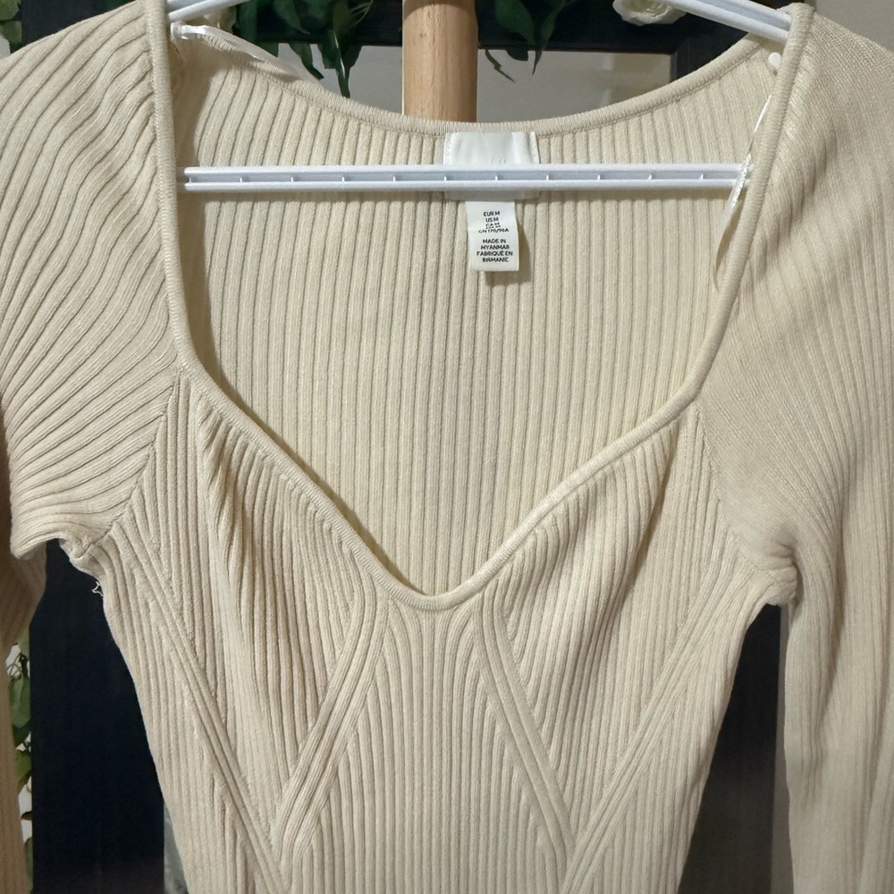 H&M Cream Ribbed Maxi Dress - Picture 3 of 6